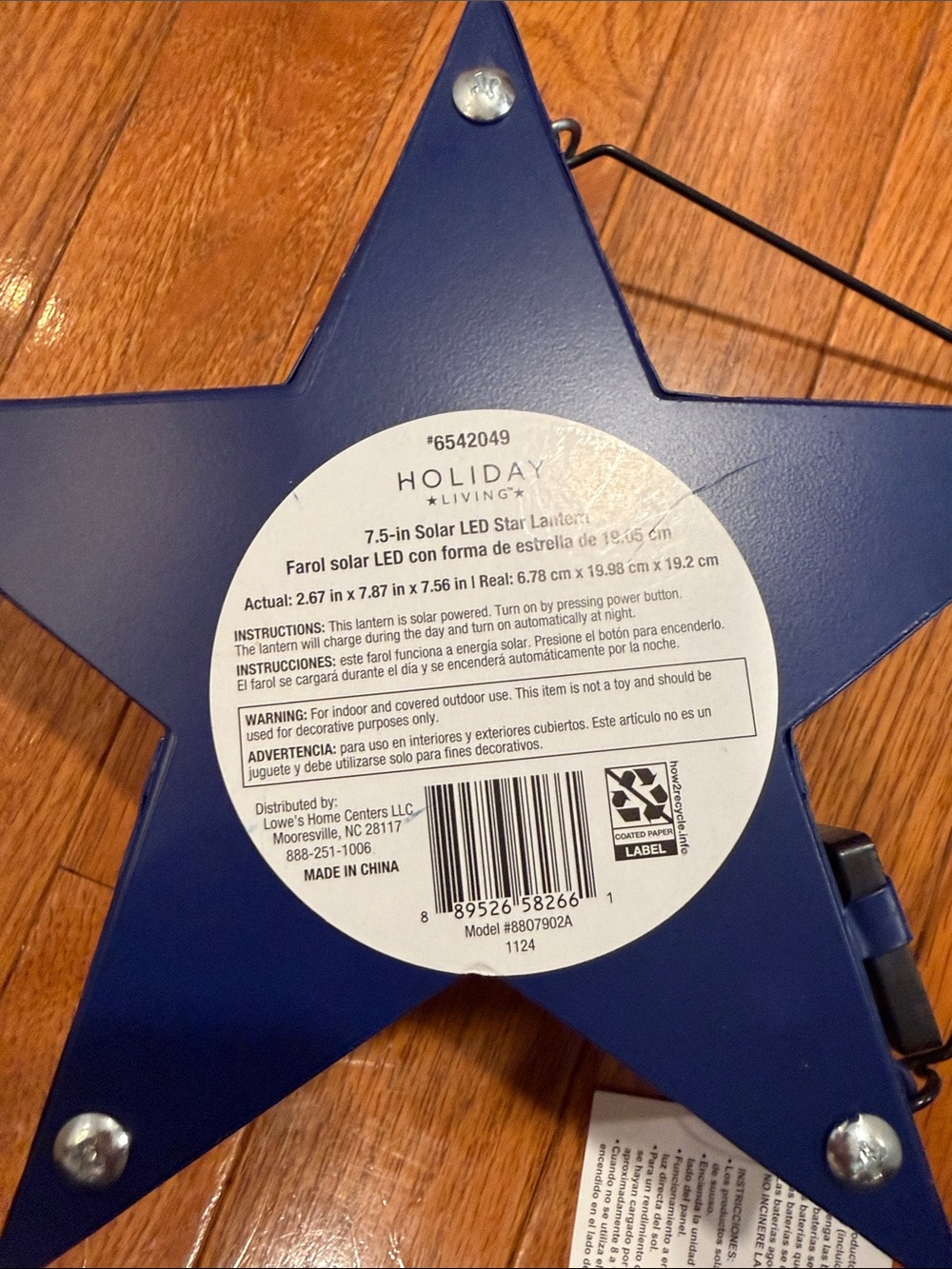 Celebrate 250th of Freedom!!!
7.5” Solar LED Patriotic Hanging lantern. - Picture 4 of 5